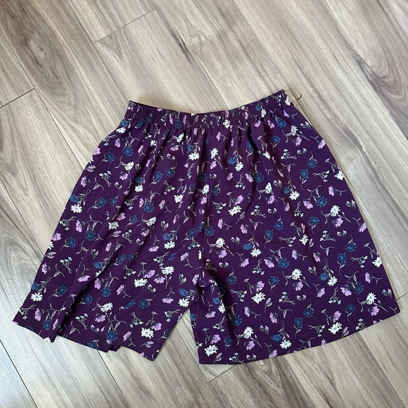 Vintage Shorts Northern Traditions Flowy Floral Purple Festival Spring Coachella - Picture 11 of 11